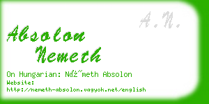 absolon nemeth business card